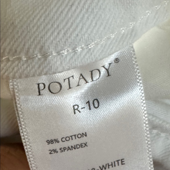 White Wide-Leg Pants::The Size 16 Has Tags And The Size 10 NWOT 30.5 length - Picture 6 of 8